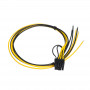 Akyga AK-SC-20 arvuti toiteploki hoolduskaabel PCIe 6+2-pin (isane), 45 cm