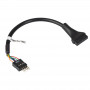 Akyga AK-CA-75 sisemine USB 2.0 9-pin (M) - USB 3.0 19-pin (F) päiseadapterkaabel, 20 cm, must