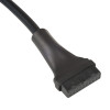 Akyga AK-CA-75 sisemine USB 2.0 9-pin (M) - USB 3.0 19-pin (F) päiseadapterkaabel, 20 cm, must