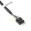 Akyga AK-CA-75 sisemine USB 2.0 9-pin (M) - USB 3.0 19-pin (F) päiseadapterkaabel, 20 cm, must