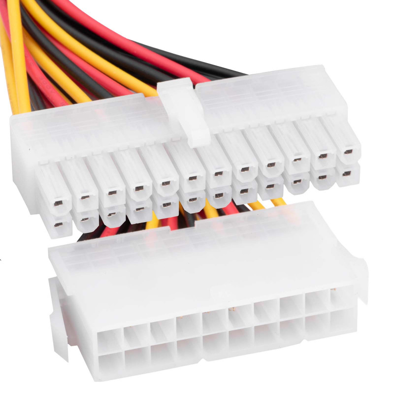 Akyga AK-CA-66 ATX toiteadapteri kaabel 20-kontaktiline (pesa) – 24-kontaktiline (20+4) (pistik), 15 cm