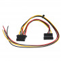 Akyga AK-SC-23 arvuti toiteploki hoolduskaabel Molex (emane) / SATA (emane), 40 / 15 cm