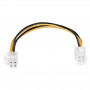 Akyga AK-CA-78 ATX P4 4-pin toite pikenduskaabel, 4-pin (F) - 4-pin (M), 23 cm