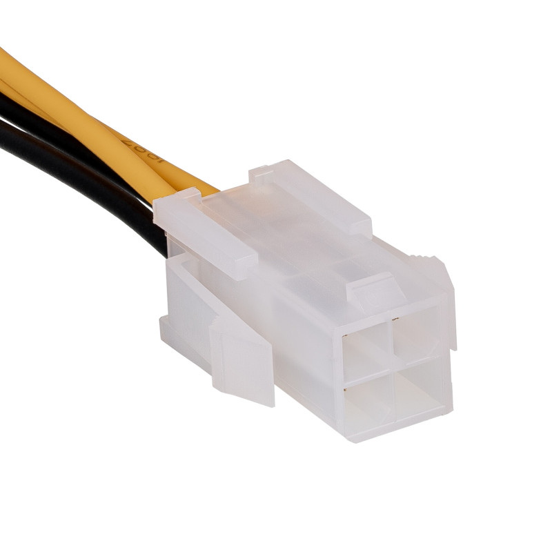 Akyga AK-CA-78 ATX P4 4-pin toite pikenduskaabel, 4-pin (F) - 4-pin (M), 23 cm