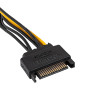 Akyga AK-CA-80 SATA toite - PCIe 6+2-pin adapterkaabel, 15 cm