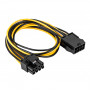 Akyga AK-CA-82 PCIe 8-pin (6+2) toite pikenduskaabel, 6+2-pin (M) - 8-pin (F), 40 cm