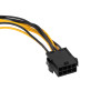 Akyga AK-CA-82 PCIe 8-pin (6+2) toite pikenduskaabel, 6+2-pin (M) - 8-pin (F), 40 cm