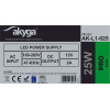 Akyga AK-L1-025 LED-lülitustoiteplokk 12 V, 2 A, 25 W, IP20