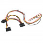Akyga AK-SC-24 arvuti toiteploki hoolduskaabel Molex (emane) / 2x SATA (emane), 40 / 15 / 15 cm