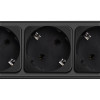 Akyga AK-SP-06A liigpingekaitsega pikendusjuhe, 5x Schuko pistikupesa CEE 7/3 (tüüp F), lüliti, 1,8 m, must