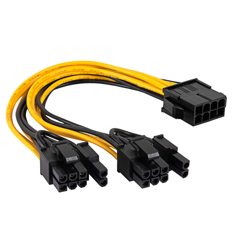 Akyga AK-CA-81 PCIe 8-pin - 2x PCIe 6+2-pin toite jagamiskaabel