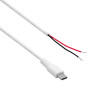 Akyga AK-SC-40 USB-C (isane) hoolduskaabel vaba otsaga, 60 W (20 V / 3 A), 1 m, valge