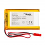 Akyga AKY0107 LP503759 Li-Po aku 3,7 V 1350 mAh PCM-iga, JST 2,54 mm 2-kontaktiline pistik, 150 mm juhtmed