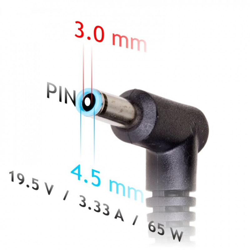Akyga AK-ND-40 sülearvuti autolaadija 19,5 V / 3,33 A, 65 W, 4,5 x 3,0 mm + tihvt, HP sülearvutitele