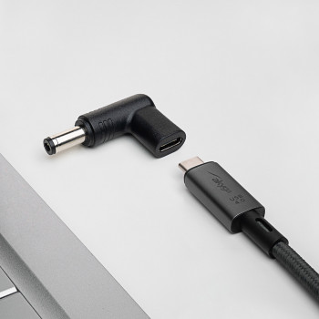 Akyga AK-ND-C02 USB-C – DC 5,5 x 2,1 mm adapter sülearvuti laadimiseks, 18,5-20 V, 100 W