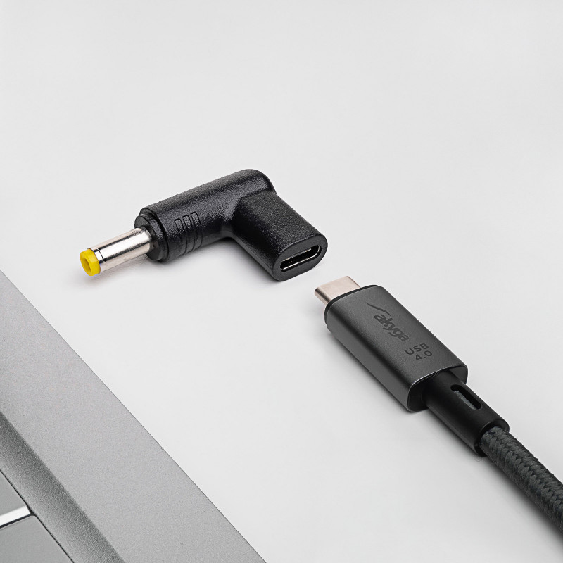 Akyga AK-ND-C03 USB-C – DC 4,8 x 1,7 mm adapter sülearvuti laadimiseks, 18,5-20 V, 100 W