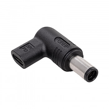 Akyga AK-ND-C07 USB-C – DC 7,4 x 5,0 mm + tihvt adapter sülearvuti laadimiseks, 18,5-20 V, 100 W, HP sülearvutitele