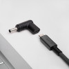Akyga AK-ND-C10 USB-C – DC 4,5 x 3,0 mm + tihvt adapter sülearvuti laadimiseks, 18,5-20 V, 100 W, Dell sülearvutitele