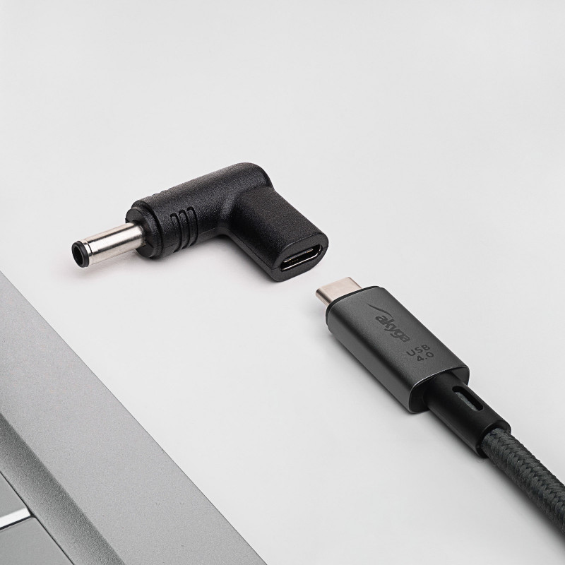 Akyga AK-ND-C10 USB-C – DC 4,5 x 3,0 mm + tihvt adapter sülearvuti laadimiseks, 18,5-20 V, 100 W, Dell sülearvutitele