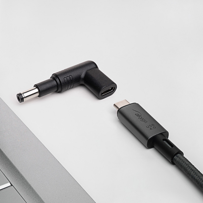 Akyga AK-ND-C13 USB-C – DC 4,8 x 1,7 mm adapter sülearvuti laadimiseks, 18,5-20 V, 100 W