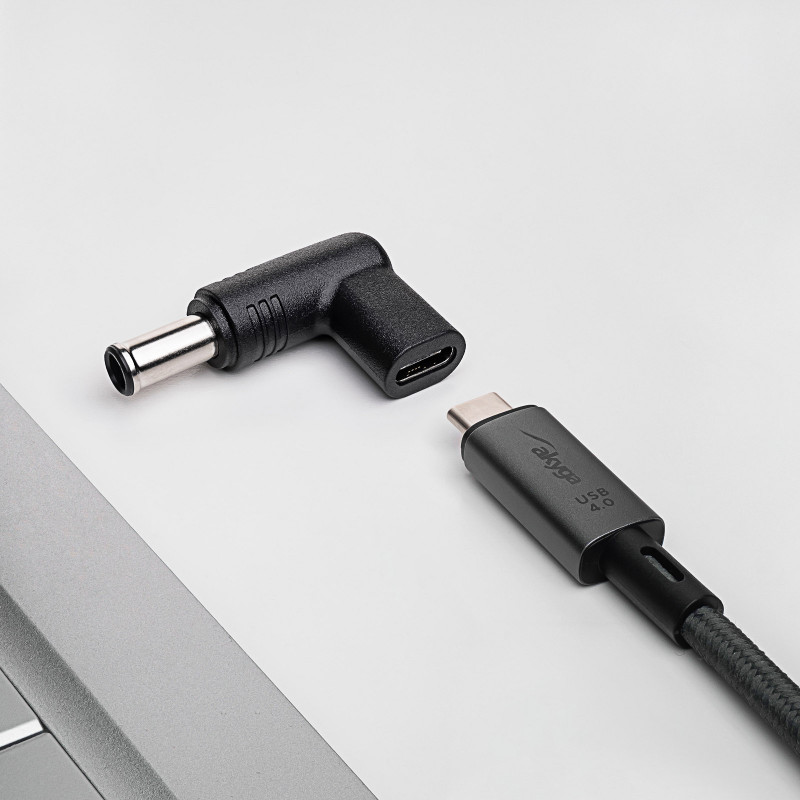 Akyga AK-ND-C14 USB-C – DC 6,5 x 4,4 mm + tihvt adapter sülearvuti laadimiseks, 18,5-20 V, 100 W