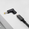 Akyga AK-ND-C16 USB-C – DC 5,5 x 3,0 mm + tihvt adapter sülearvuti laadimiseks, 18,5-20 V, 100 W