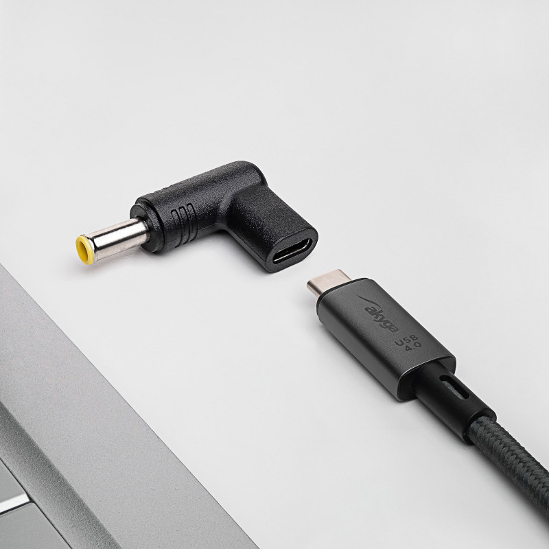 Akyga AK-ND-C16 USB-C – DC 5,5 x 3,0 mm + tihvt adapter sülearvuti laadimiseks, 18,5-20 V, 100 W