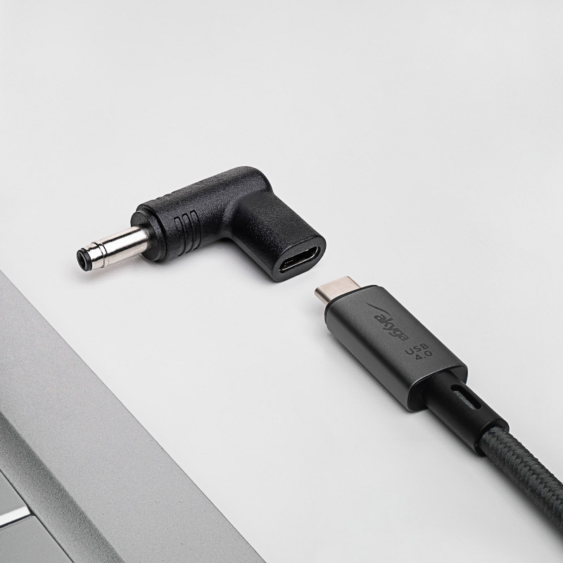 Akyga AK-ND-C17 USB-C – DC 4,8 x 1,7 mm adapter sülearvuti laadimiseks, 18,5-20 V, 100 W
