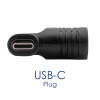 Akyga AK-ND-D08 DC 5,5 x 1,7 mm – USB-C PD adapter sülearvutilaadijale, 65 W, Dell sülearvutitele