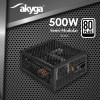 Akyga AK-FL-500 ventilaatorita ATX-toiteplokk 500 W, täielikult modulaarne, 80 PLUS, APFC