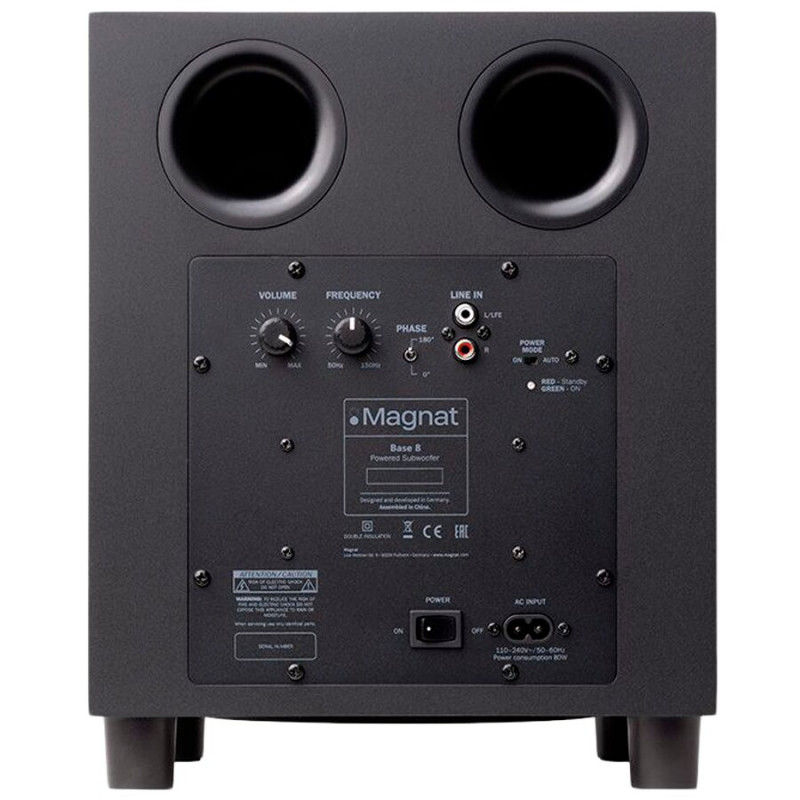 Magnat Base 8 aktiivne subwoofer, must