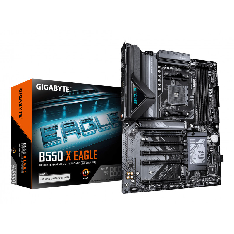 Gigabyte B550 X EAGLE emaplaat, AM4 pesa, DDR4, kuni 128 GB