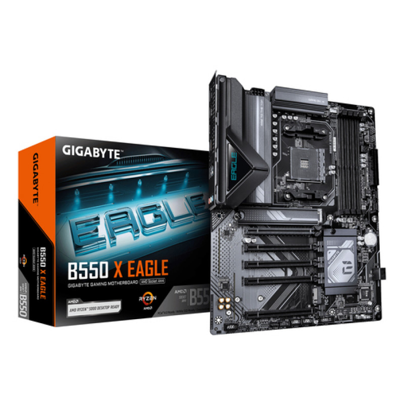 Gigabyte B550 X EAGLE emaplaat, AM4 pesa, DDR4, kuni 128 GB