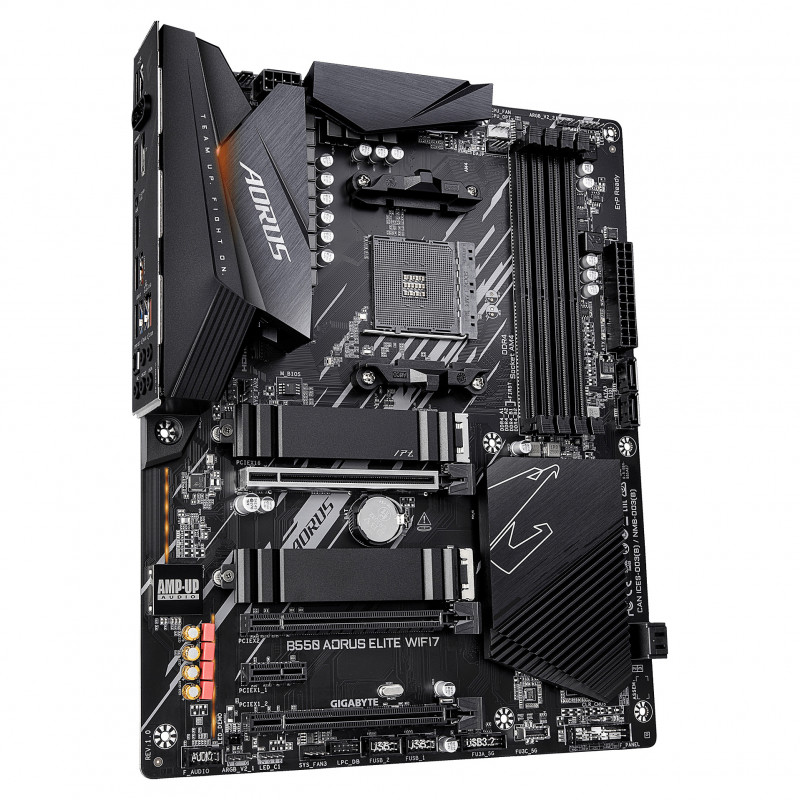 Gigabyte B550 AORUS ELITE WiFi7 emaplaat, AM4 pesa, ATX, 4x DDR4