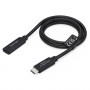 StarTech.com USB440GCMCF2F USB4 pikenduskaabel, USB-C isane – USB-C emane, 60 cm, must