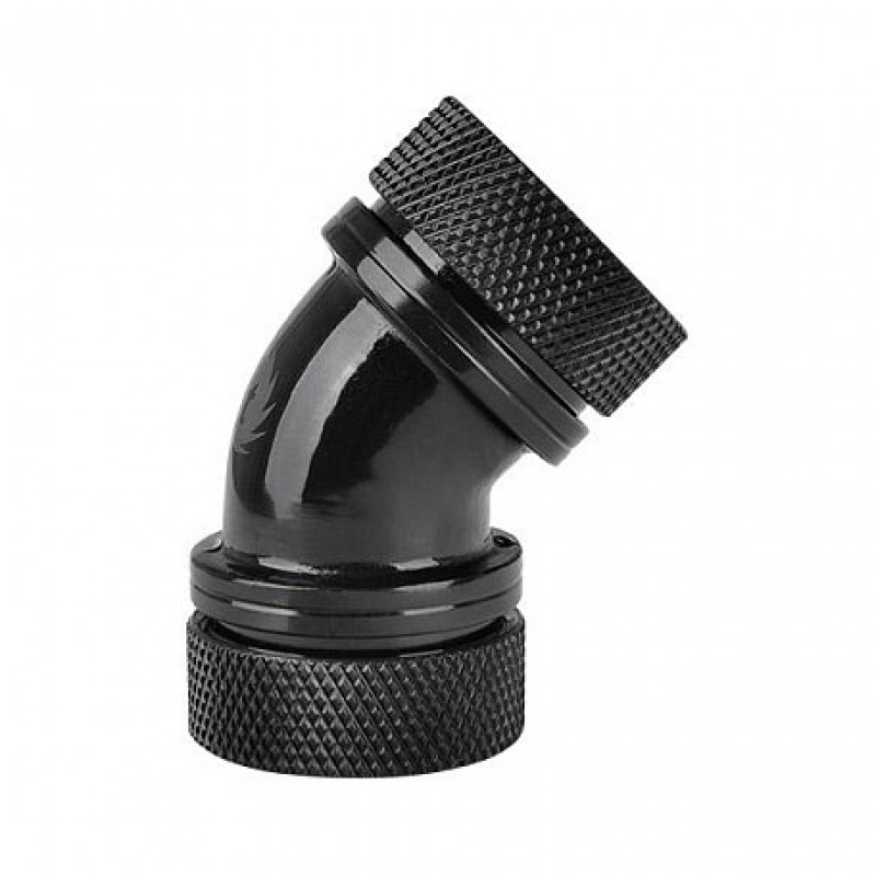 Thermaltake Pacific PETG 45° kaksikpuristusliitmik, välisläbimõõt 16 mm, G1/4, must (CL-W098-CA00BL-A)