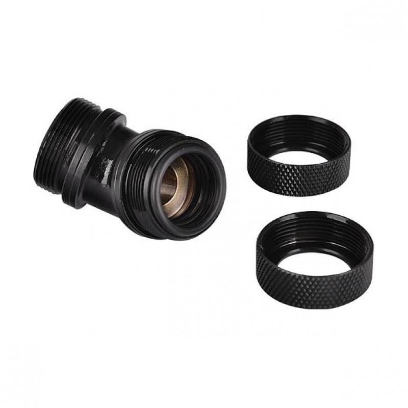 Thermaltake Pacific PETG 45° kaksikpuristusliitmik, välisläbimõõt 16 mm, G1/4, must (CL-W098-CA00BL-A)