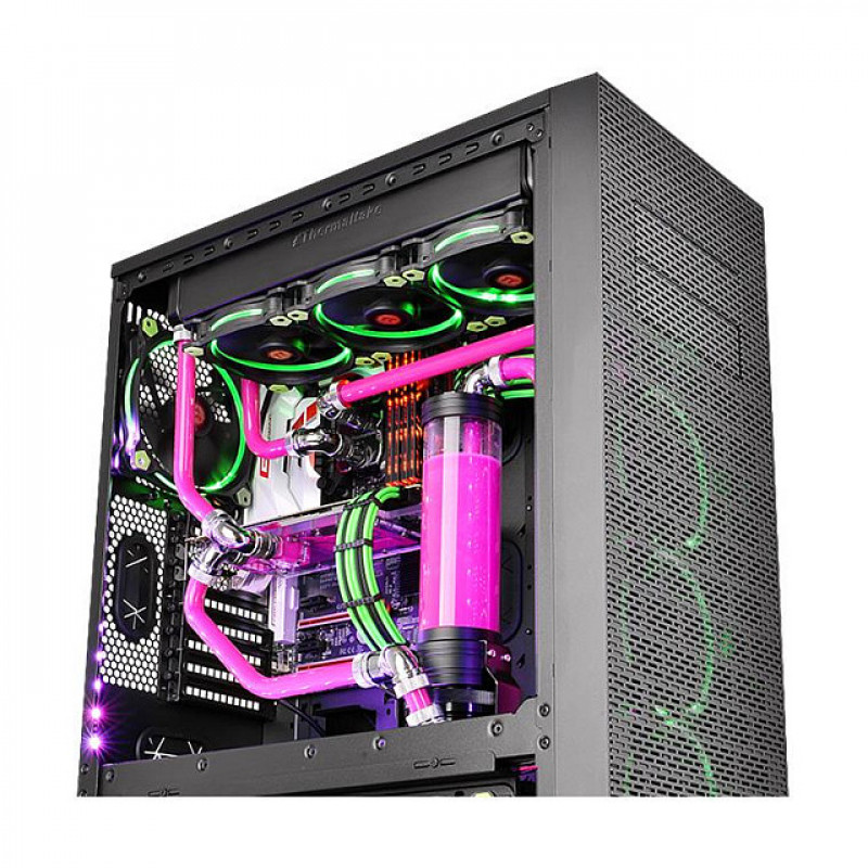 Thermaltake Pacific PETG 45° kaksikpuristusliitmik, välisläbimõõt 16 mm, G1/4, must (CL-W098-CA00BL-A)