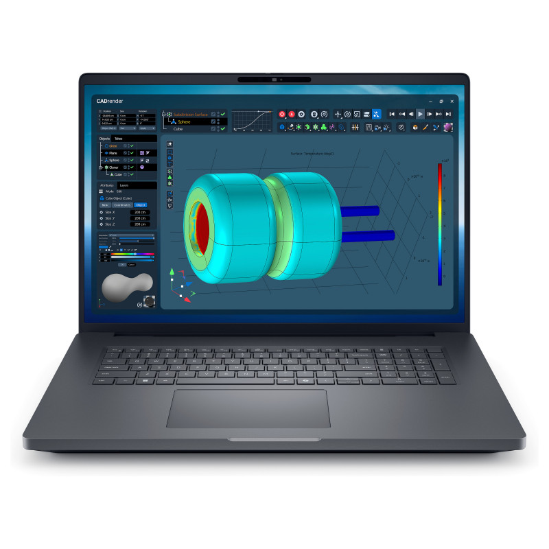 Dell Pro Max 18 Plus MB18250 sülearvuti, 18-tolline, Intel Core Ultra 7 265HX, 32 GB RAM, 1 TB SSD, NVIDIA RTX PRO 2000, Windows 11 Pro