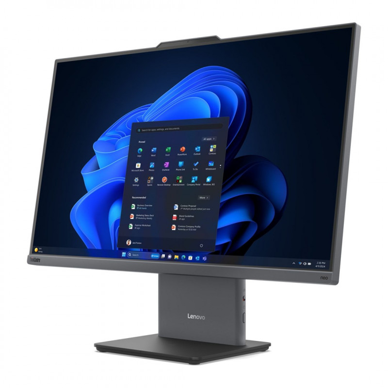 Lenovo ThinkCentre NEO 50a G5 AIO kõik-ühes arvuti, Intel Core 5 210H, 27-tolline FHD puuteekraan, 16 GB RAM, 512 GB SSD, Windows 11 Pro, hall + Kensingtoni kaabellukk (4Z10P40247)
