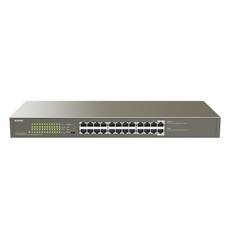Tenda TEG1124P-24-250W PoE-lüliti, 24 porti, 250 W