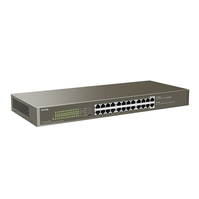 Tenda TEG1124P-24-250W PoE-lüliti, 24 porti, 250 W