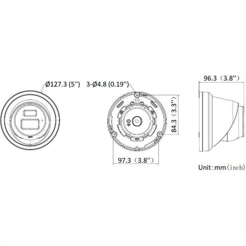 Hikvision AcuSense Turret DS-2CD2343G2-LI2U kaamera, 4 mm, O-STD