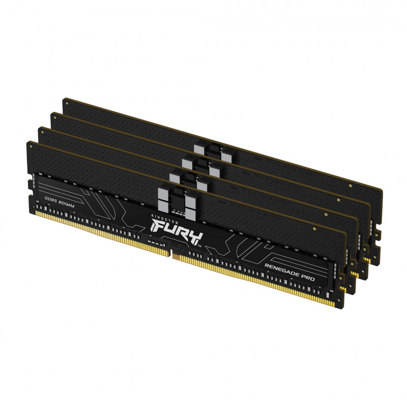 Kingston FURY Renegade Pro KF560R32RBEK4-128 DDR5-6000 ECC registreeritud mälukomplekt, 128 GB (4 x 32 GB), must