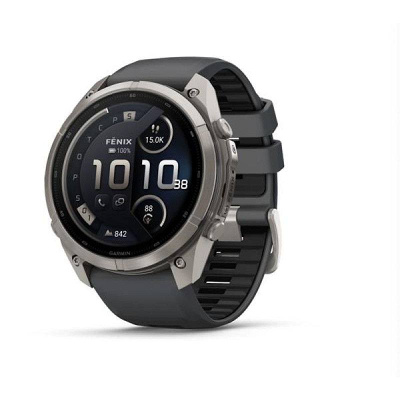 Garmin Fenix 9 Pro inReach nutikell, 51 mm, titaankorpus, grafiit/must silikoonrihm