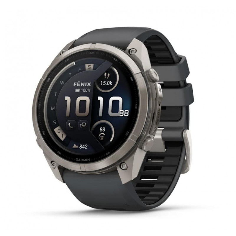 Garmin Fenix 9 Pro inReach nutikell, 51 mm, titaankorpus, grafiit/must silikoonrihm