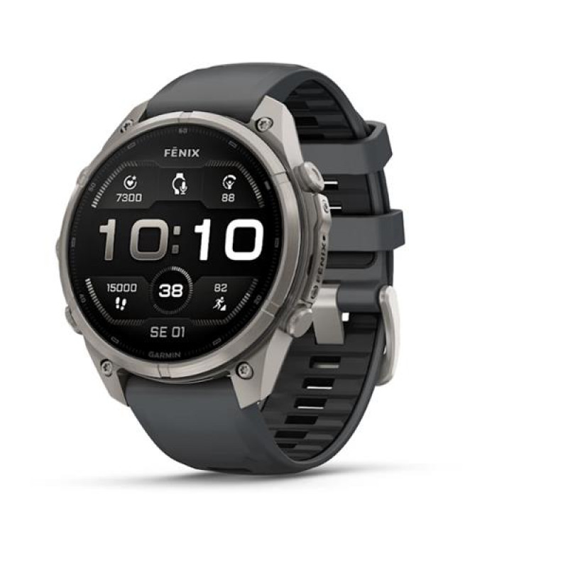 Garmin Fenix 9 Pro nutikell, 47 mm, titaankorpus, grafiit/must silikoonrihm