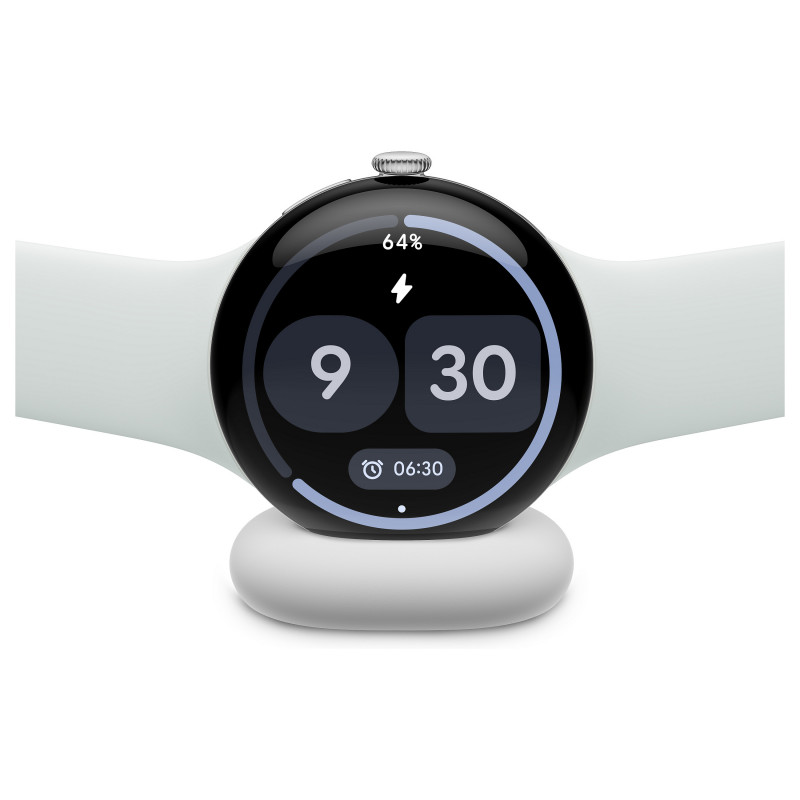 Google Pixel Watch 5 WiFi nutikell, 41 mm, Polished Silver / Fog, GA10898-DE