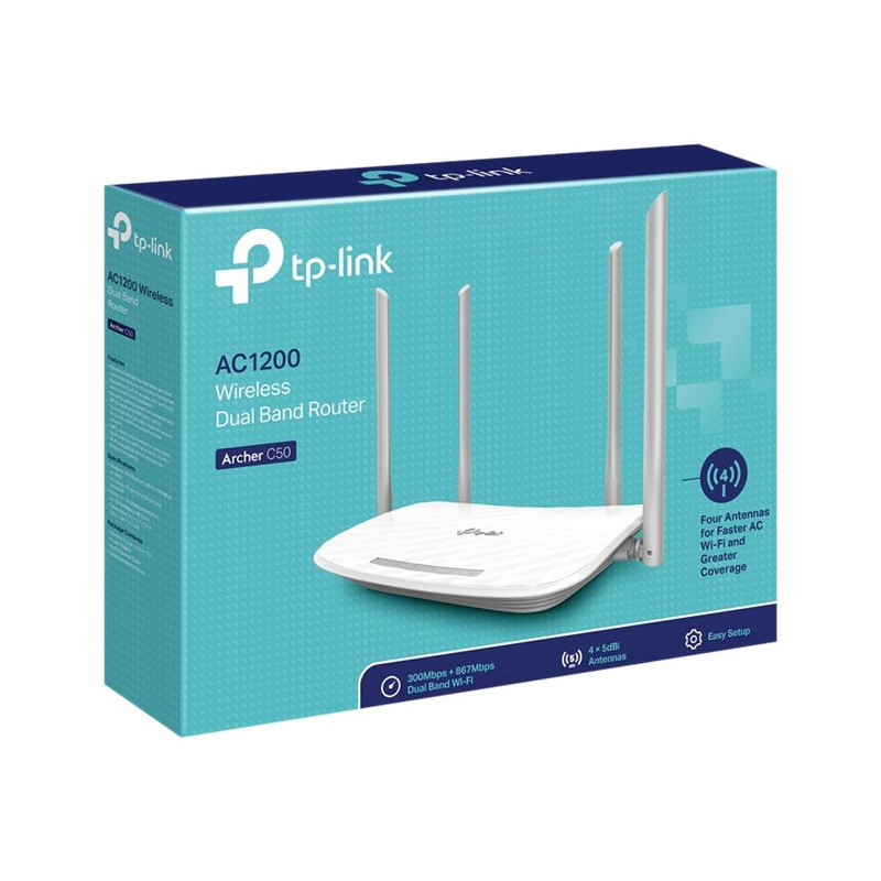 TP-Link Archer C50 (EU) V6.46 juhtmevaba ruuter, AC1200, kahe sagedusalaga