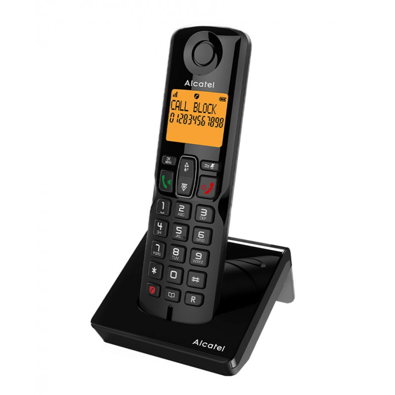Alcatel S280 EWE juhtmeta DECT-telefon käed-vabad funktsiooniga, must